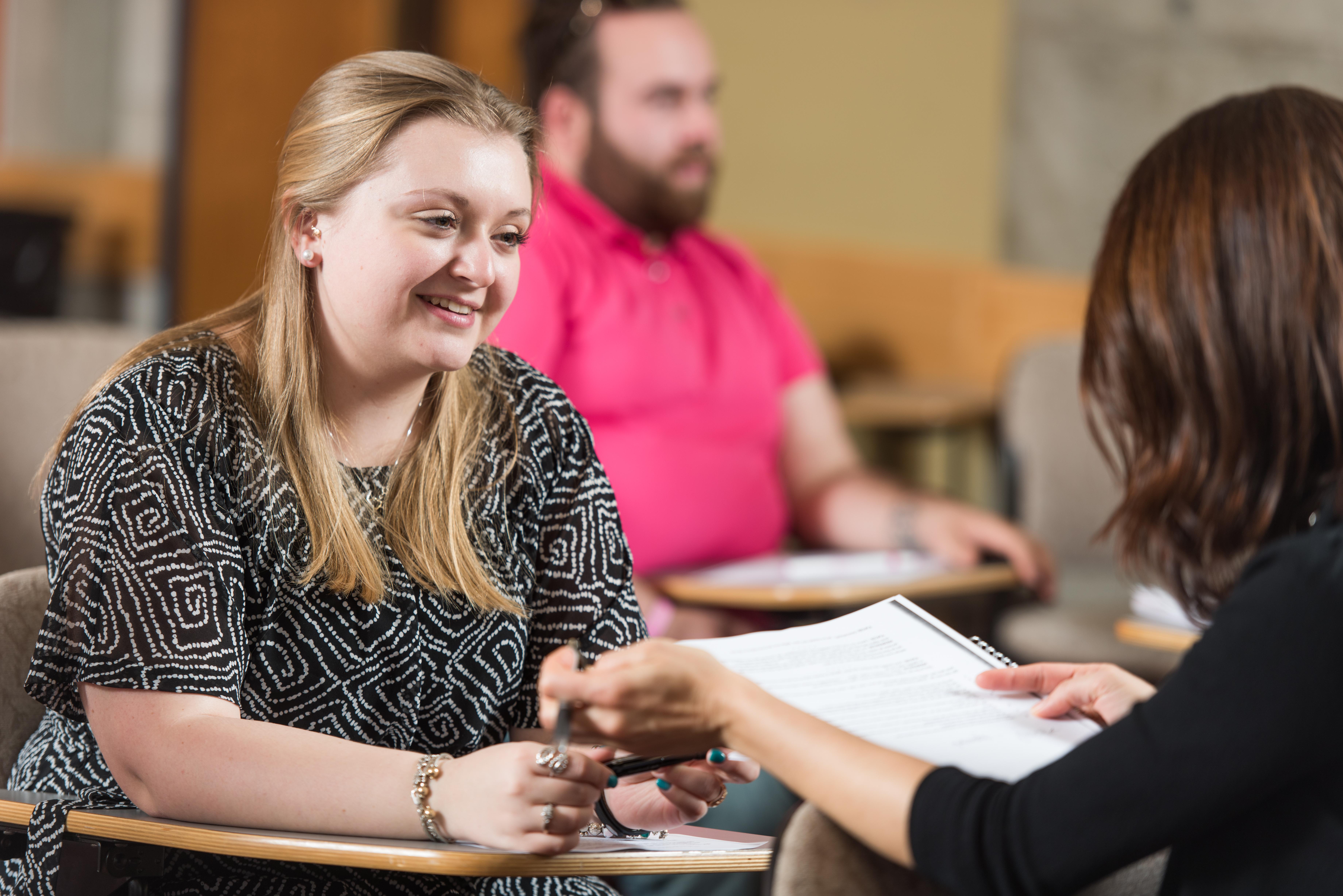 Grad students in class